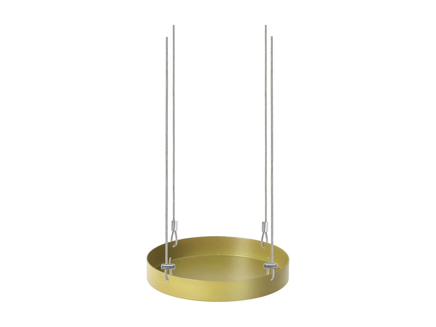 Support à plantes rond à suspendre doré Diamètre de 14 cm