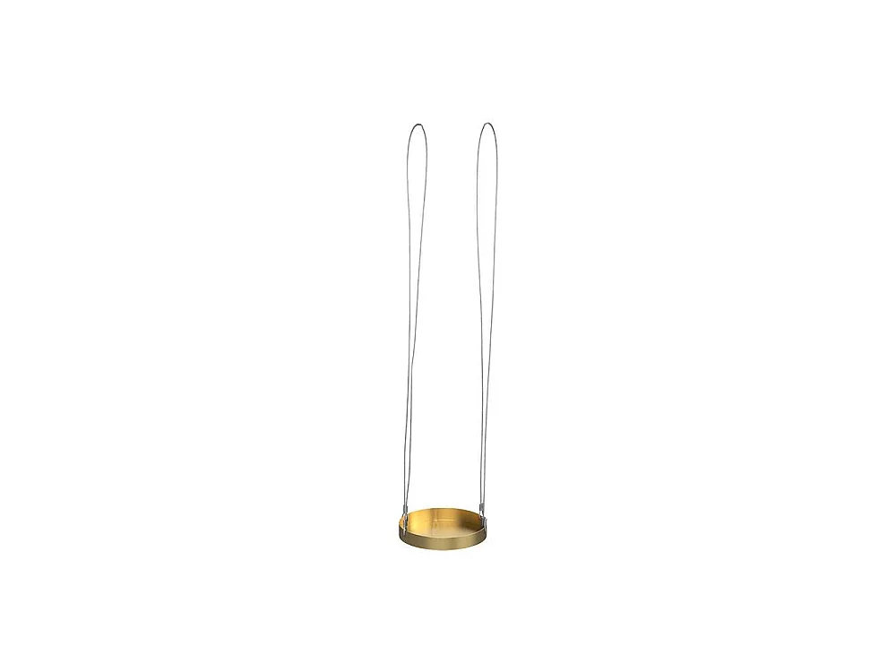 Support à plantes rond à suspendre doré Diamètre de 14 cm