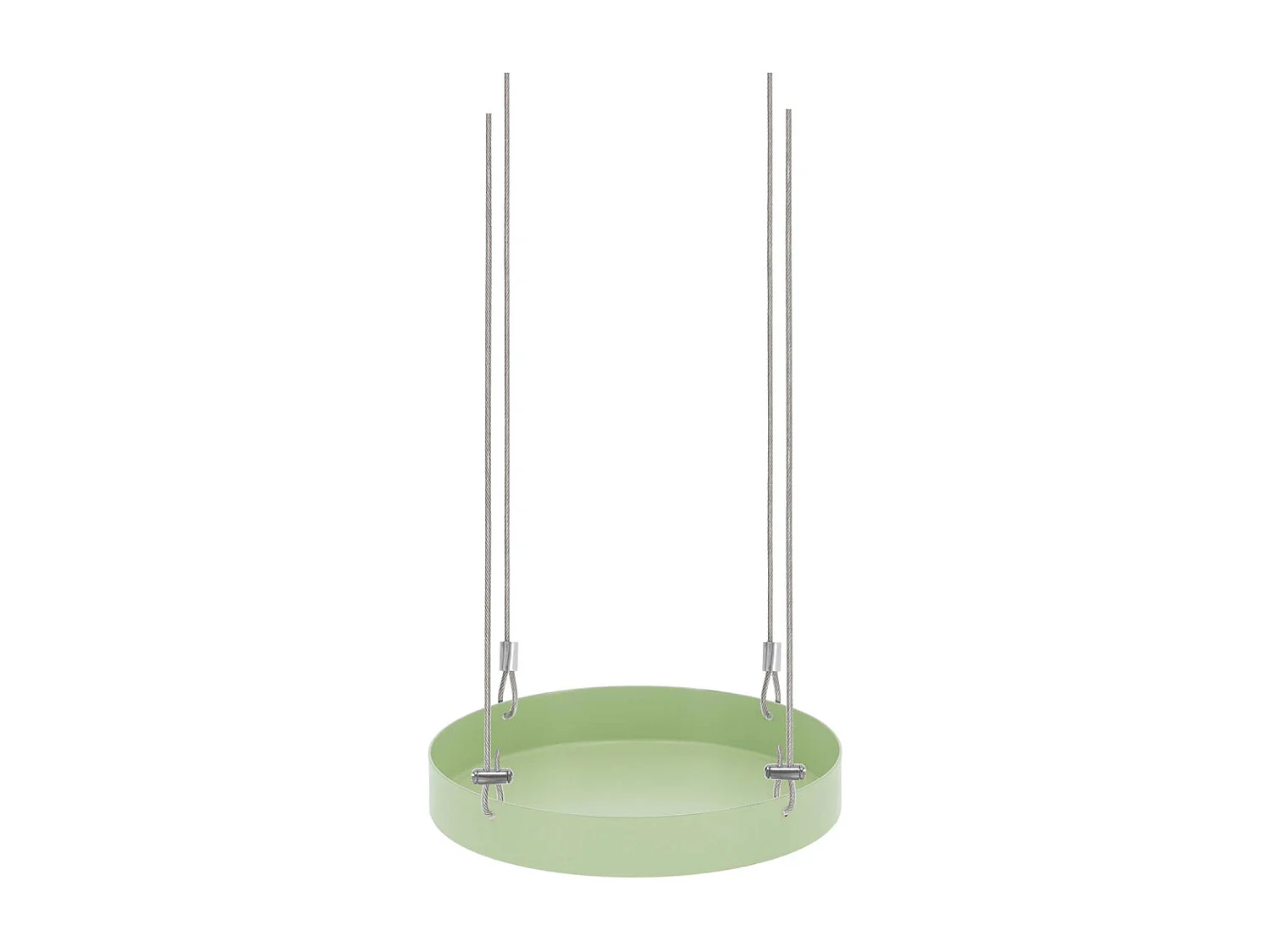 Support à plantes rond à suspendre vert Diamètre de 14 cm