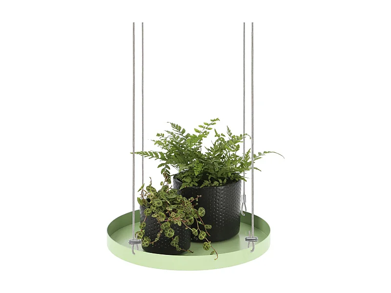 Runder Pflanzenständer zum Aufhängen grün Durchmesser 24 cm