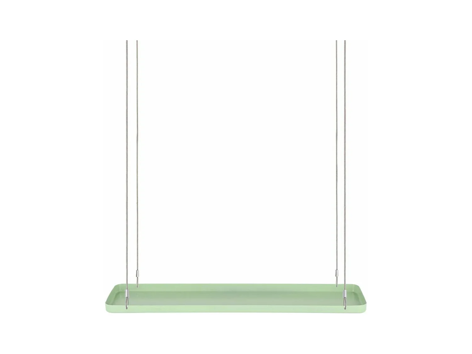 Support à plantes rectangulaire à suspendre vert Longueur de 58 cm