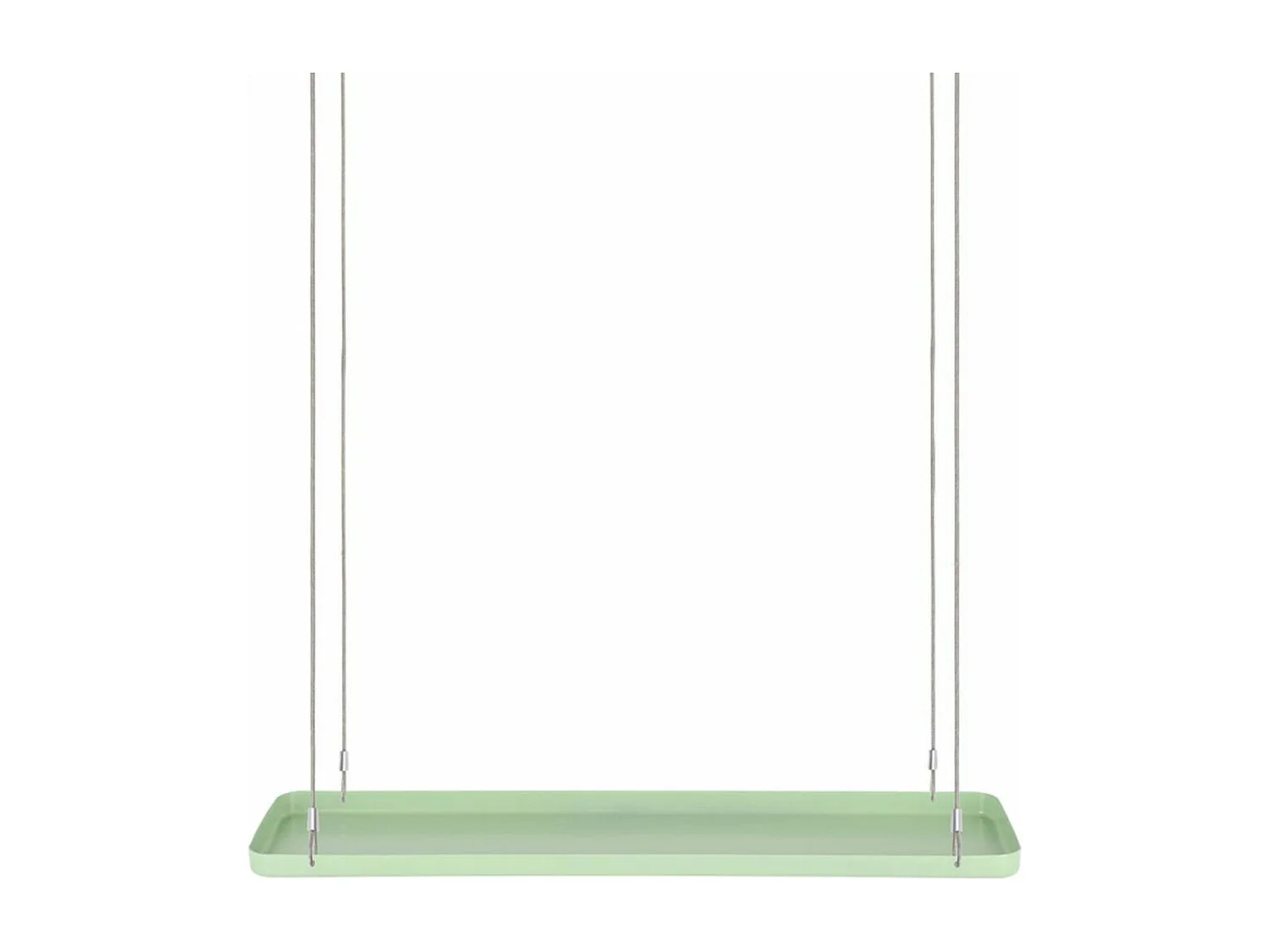 Support à plantes rectangulaire à suspendre vert Longueur de 58 cm