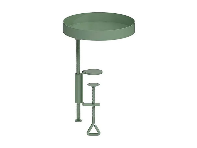 Support à plantes rond  à fixer hauteur réglable vert 20.9 x 14 cm