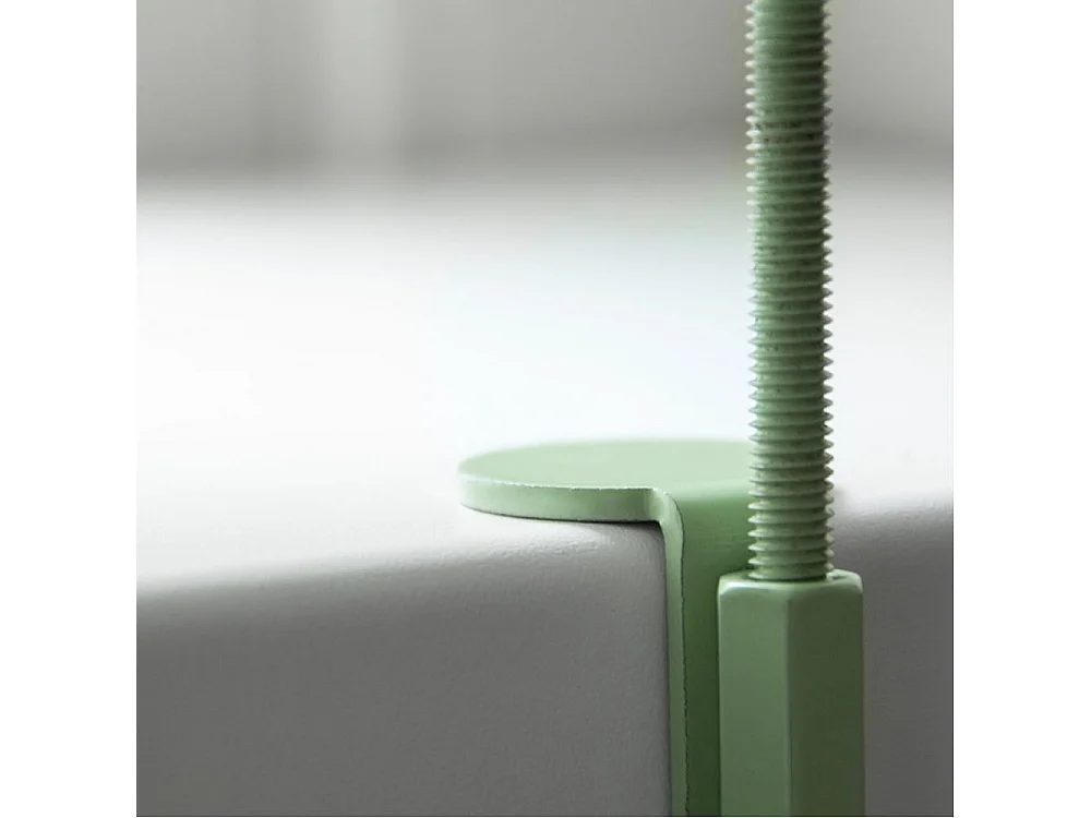 Support à plantes rond  à fixer hauteur réglable vert 20.9 x 14 cm