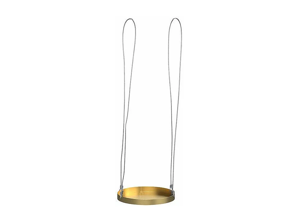 Support à plantes rond à suspendre doré Diamètre de 24 cm