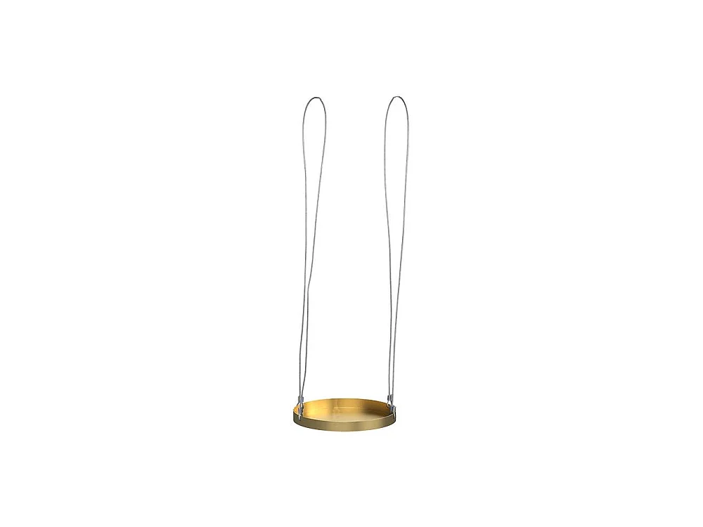 Support à plantes rond à suspendre doré Diamètre de 24 cm