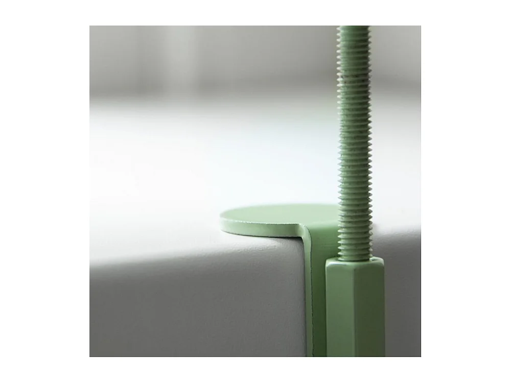 Support à plantes rond  à fixer hauteur réglable vert 24.6 x 18 cm