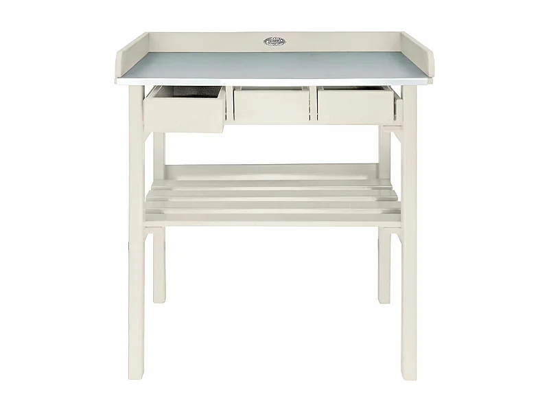 Gartentisch aus Kiefer und Zink