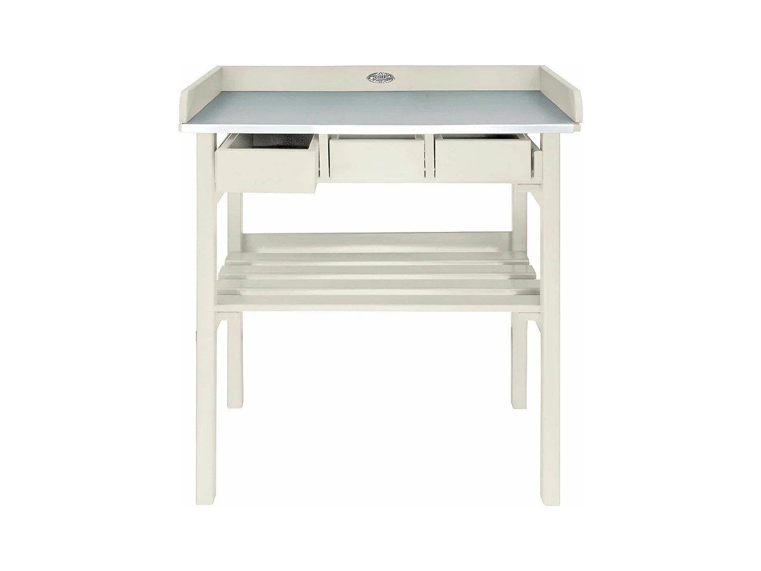 Table de jardinage en pin et zinc