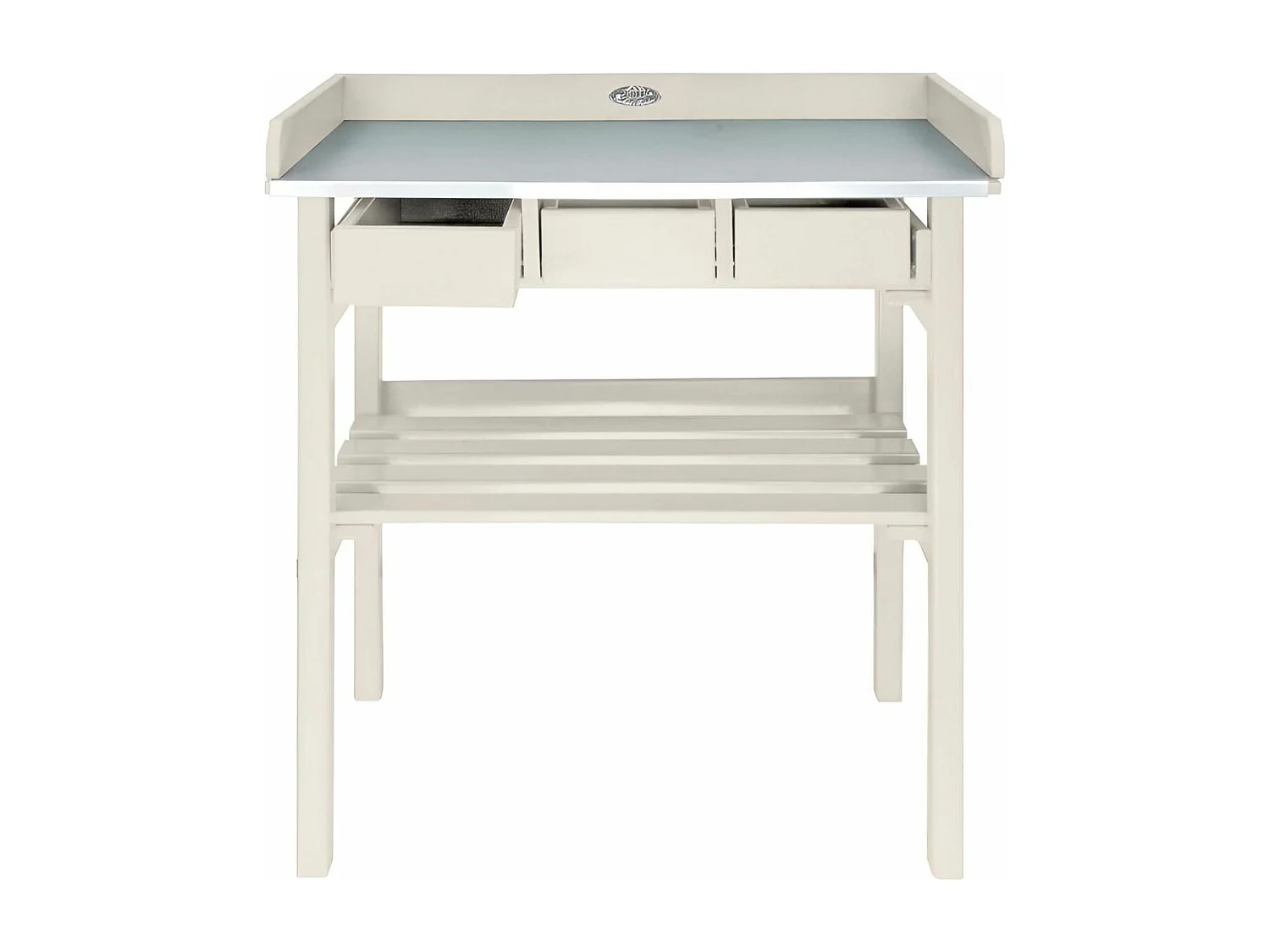 Gartentisch aus Kiefer und Zink