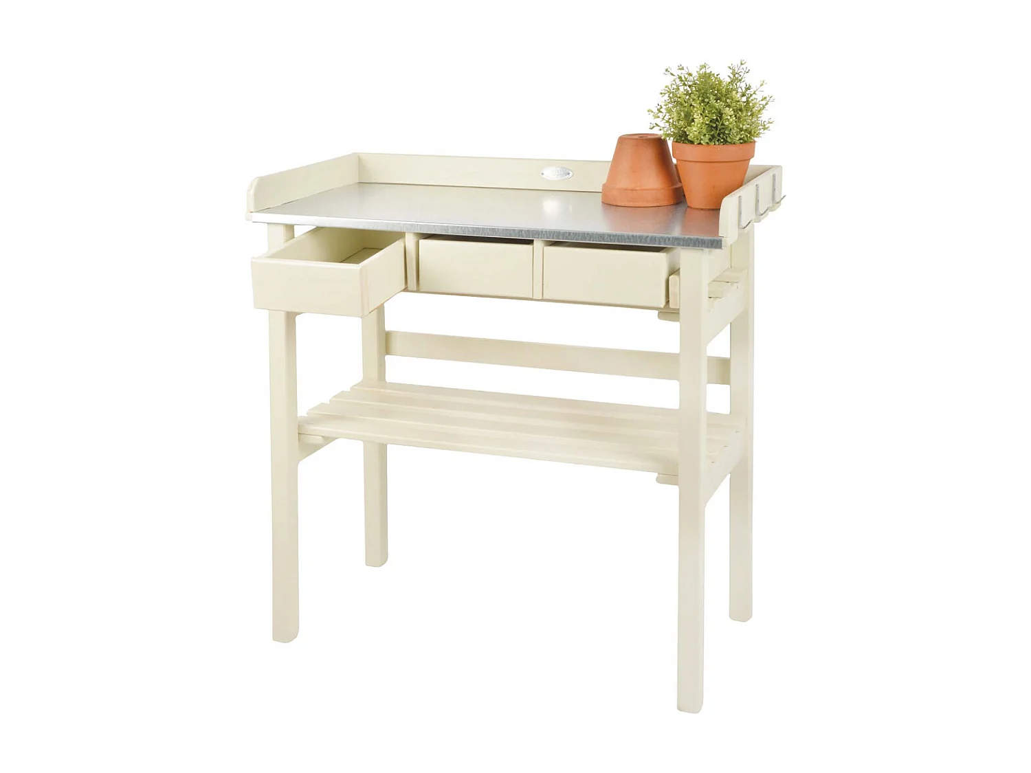 Gartentisch aus Kiefer und Zink