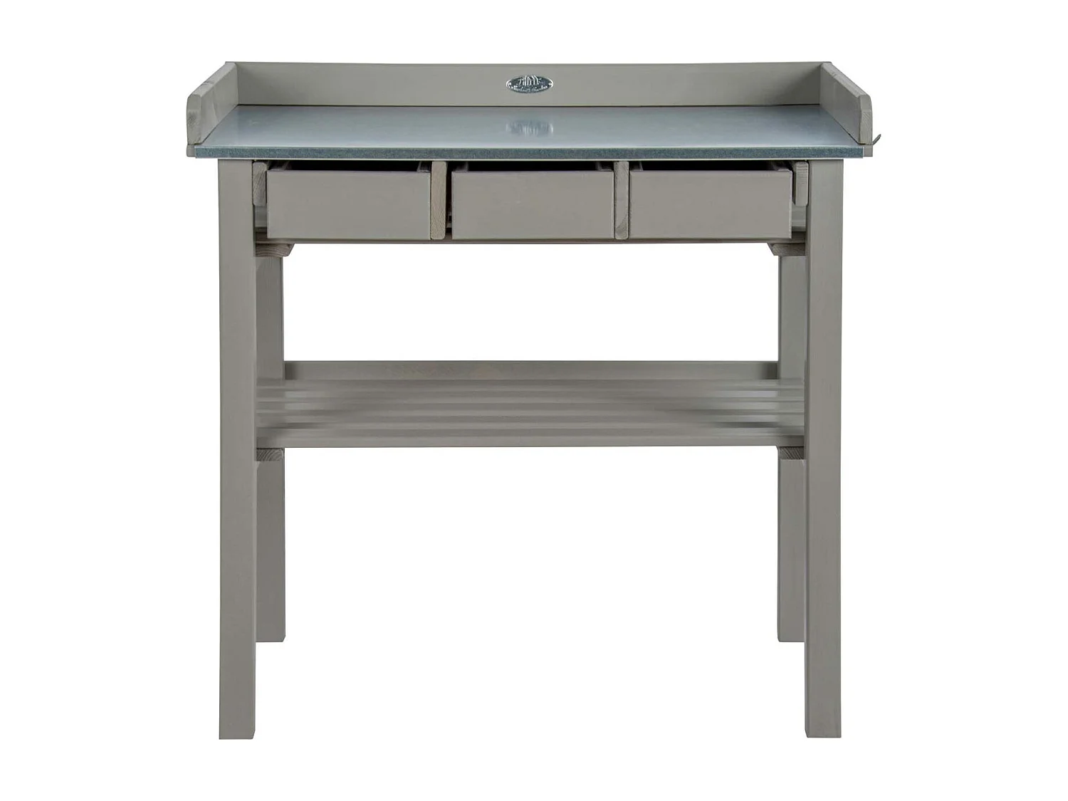 Table de jardinage en pin et zinc