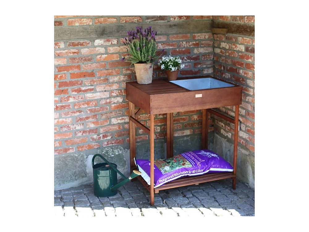 Table à rempoter en bois feuillus