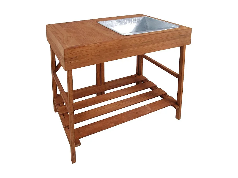 Table à rempoter en bois feuillus