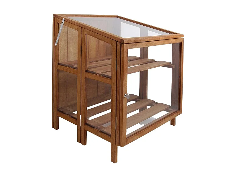 Mini-Gartengewächshaus aus Hartholz 60 cm