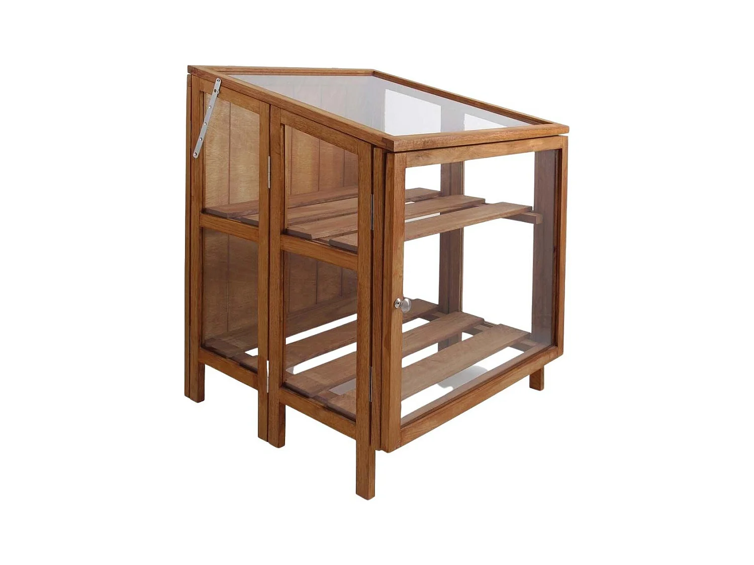 Mini-Gartengewächshaus aus Hartholz 60 cm