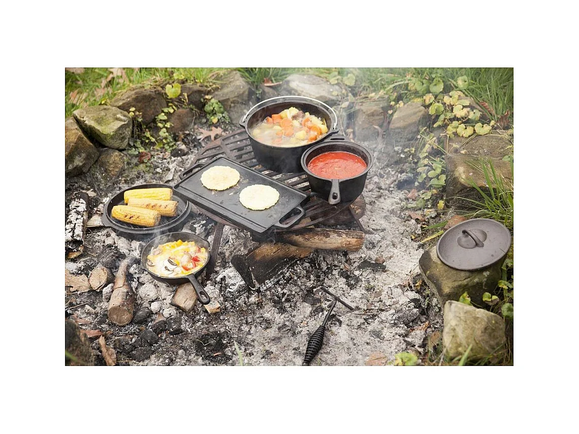 Juego de cocina para fogatas de 7 piezas