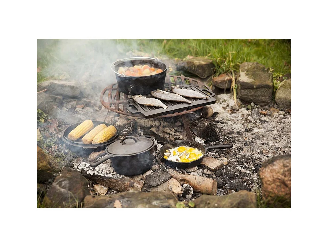 Juego de cocina para fogatas de 7 piezas