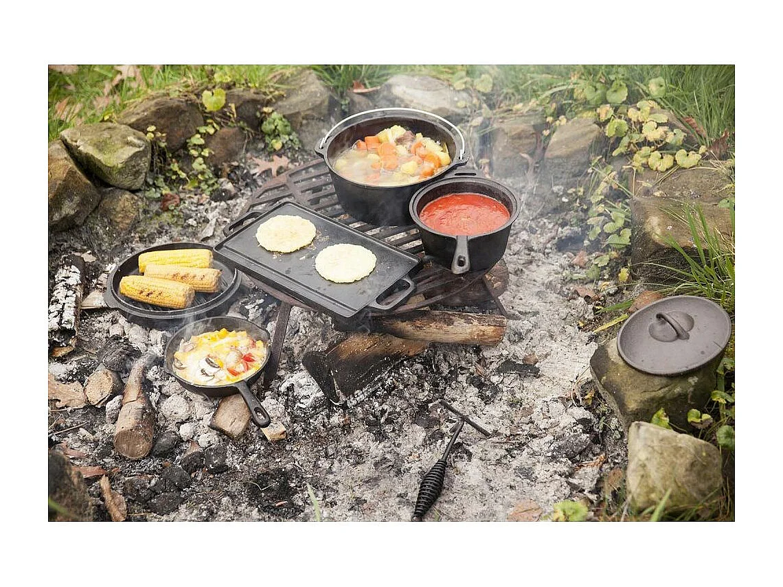 Juego de cocina para fogatas de 7 piezas