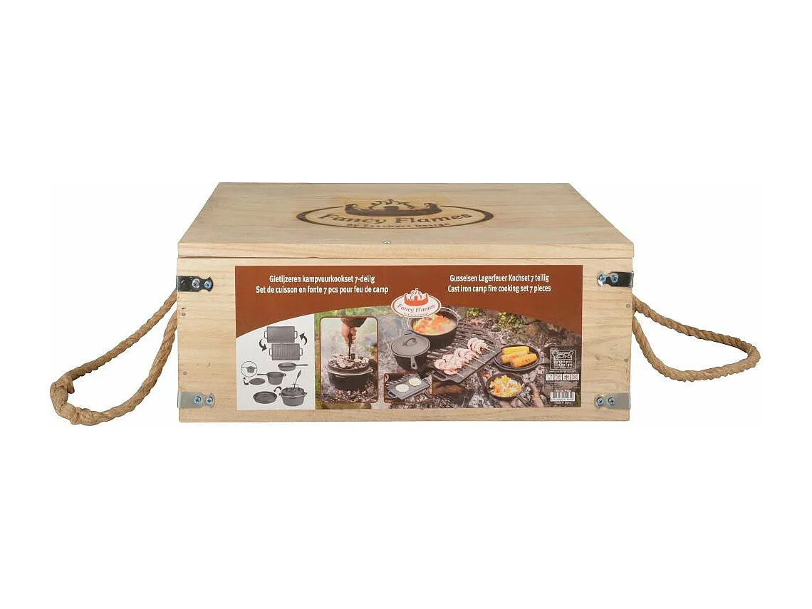 Juego de cocina para fogatas de 7 piezas