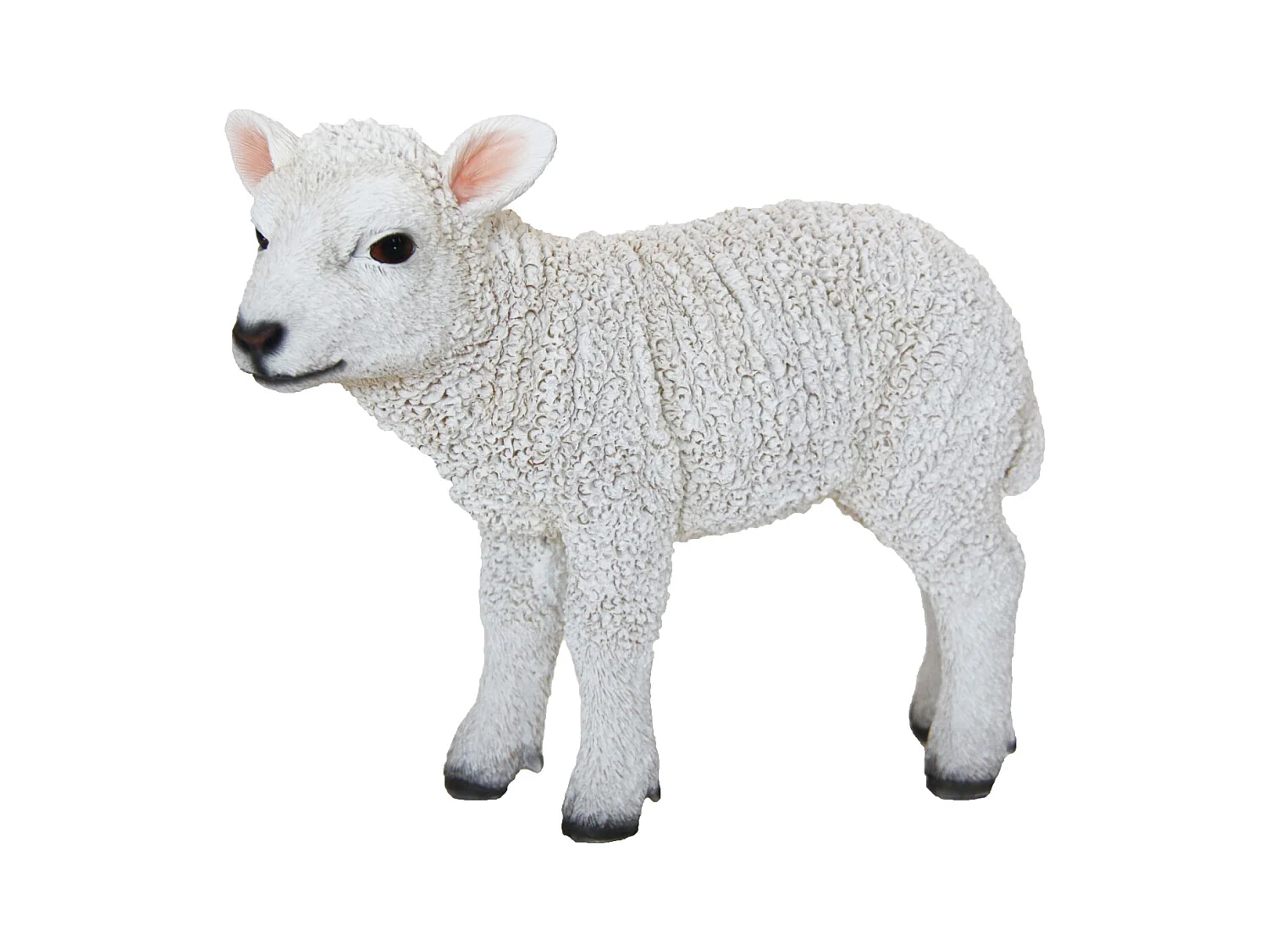 Agnello in piedi in resina 25 cm