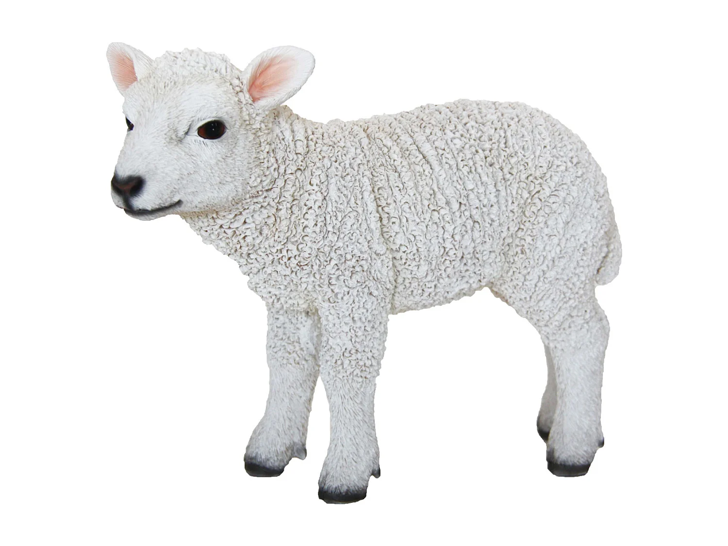 Agnello in piedi in resina 25 cm