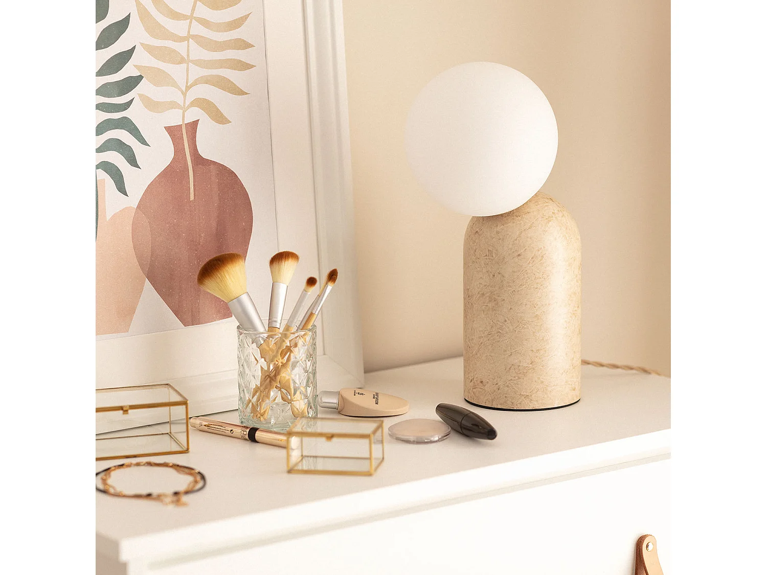 Lampe à Poser Métal Society Beige