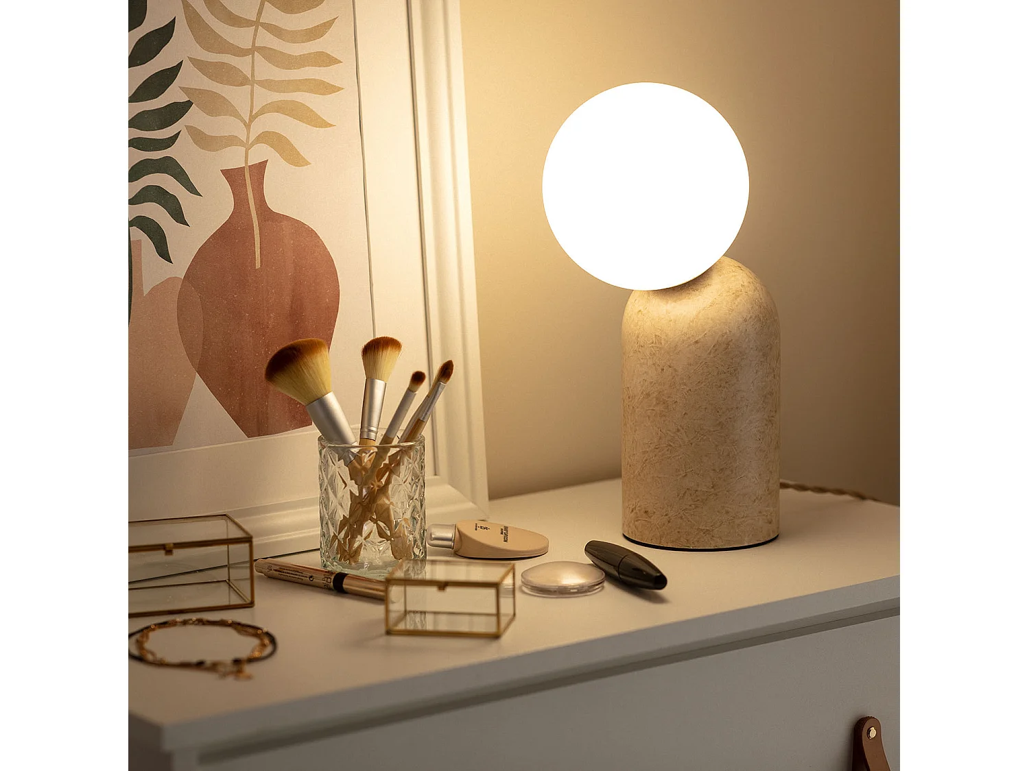 Lampe à Poser Métal Society Beige