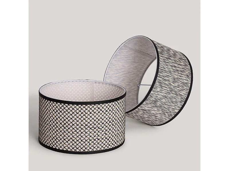 Abat-jour de Lampe Saniya ILUZZIA Blanc / Noir