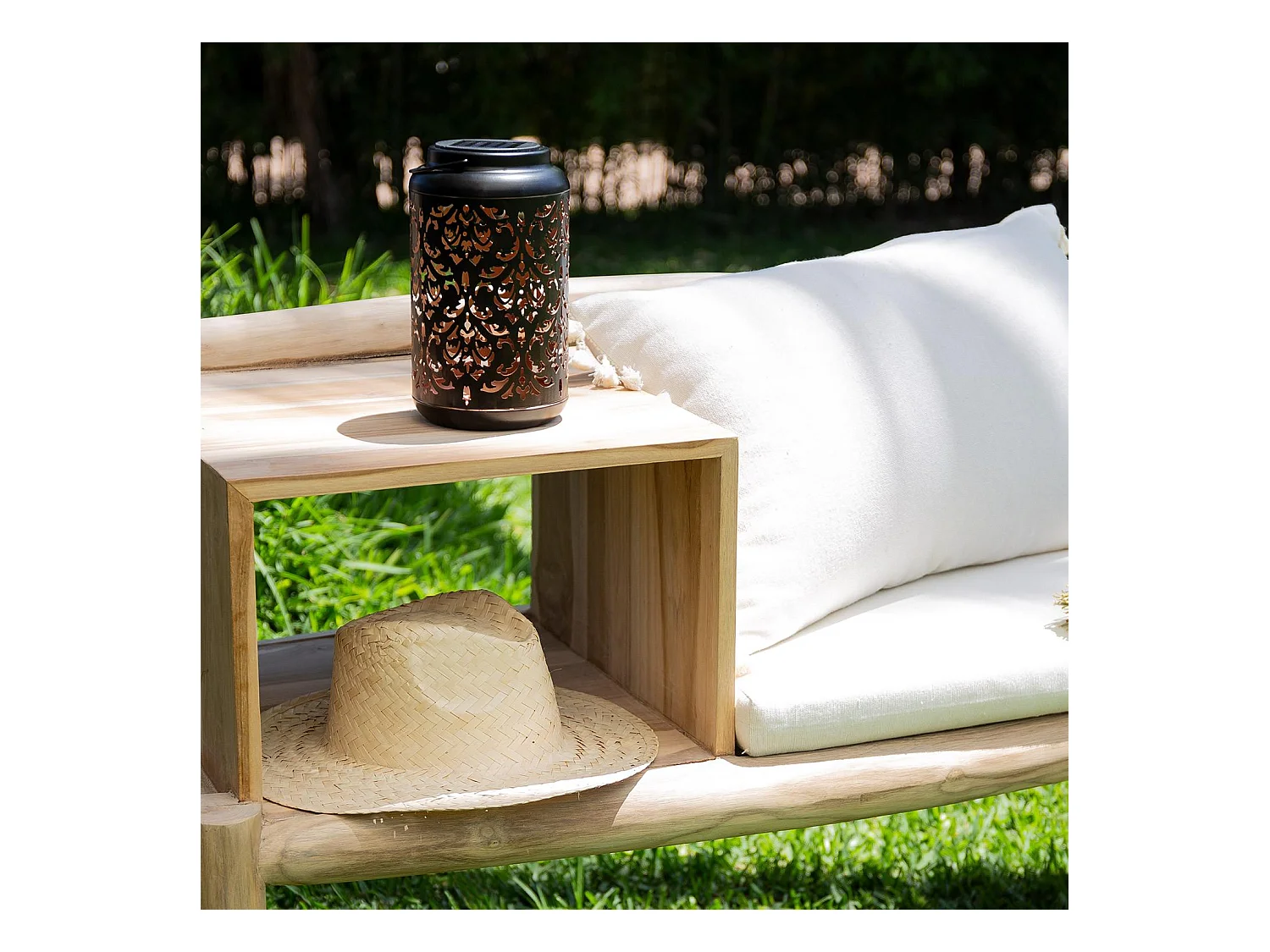 Lámpara de Mesa LED Solar Portátil con Batería Recargable Erté Bronce