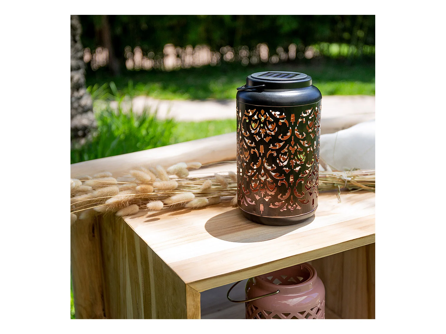 Lámpara de Mesa LED Solar Portátil con Batería Recargable Erté Bronce