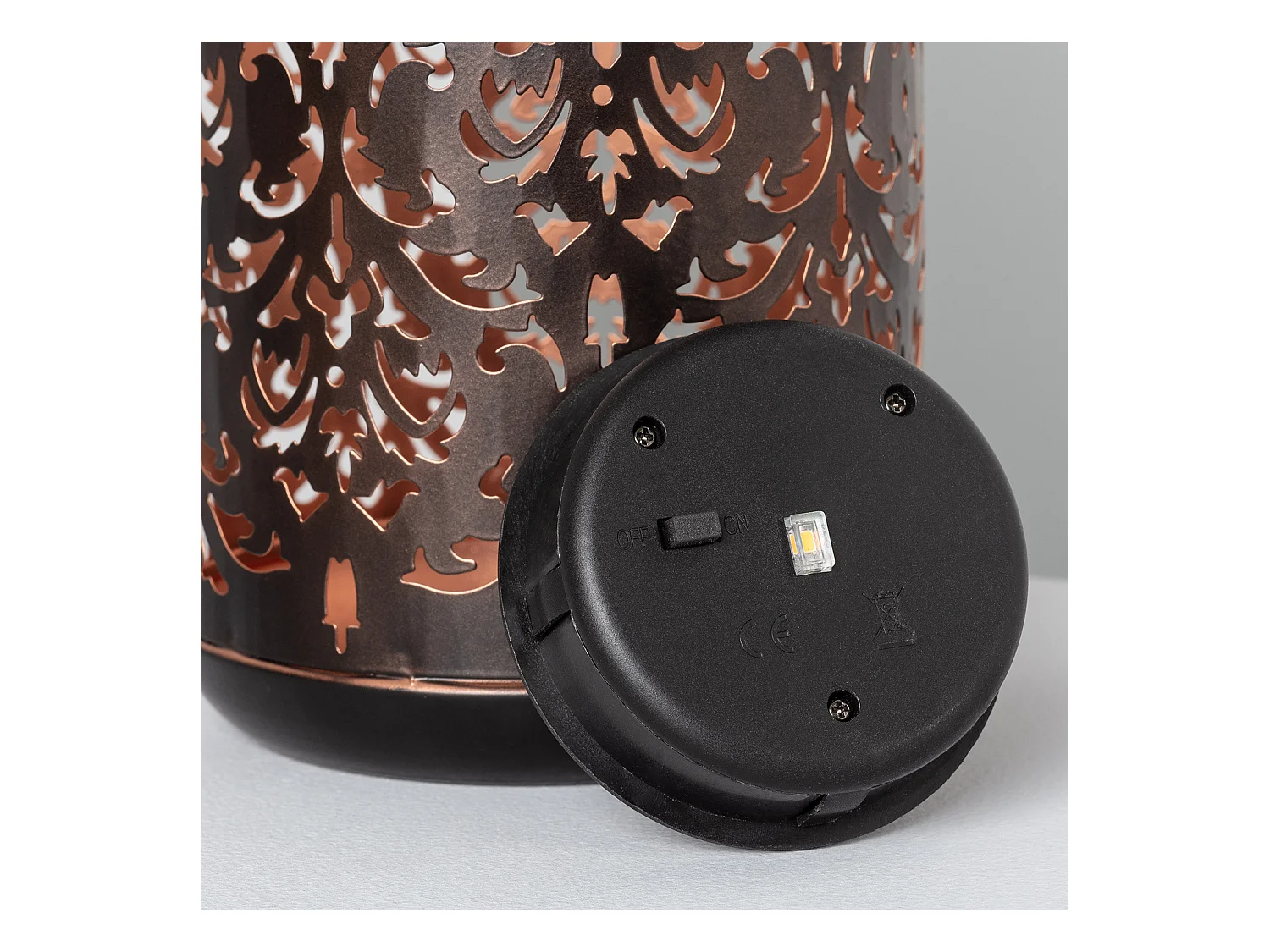 Lámpara de Mesa LED Solar Portátil con Batería Recargable Erté Bronce