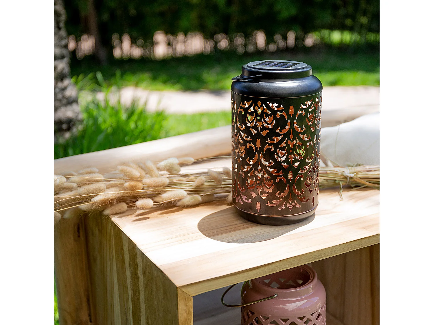 Lampada da Tavolo LED Portatile Solare con Batteria Ricaricabile Erté Bronzo