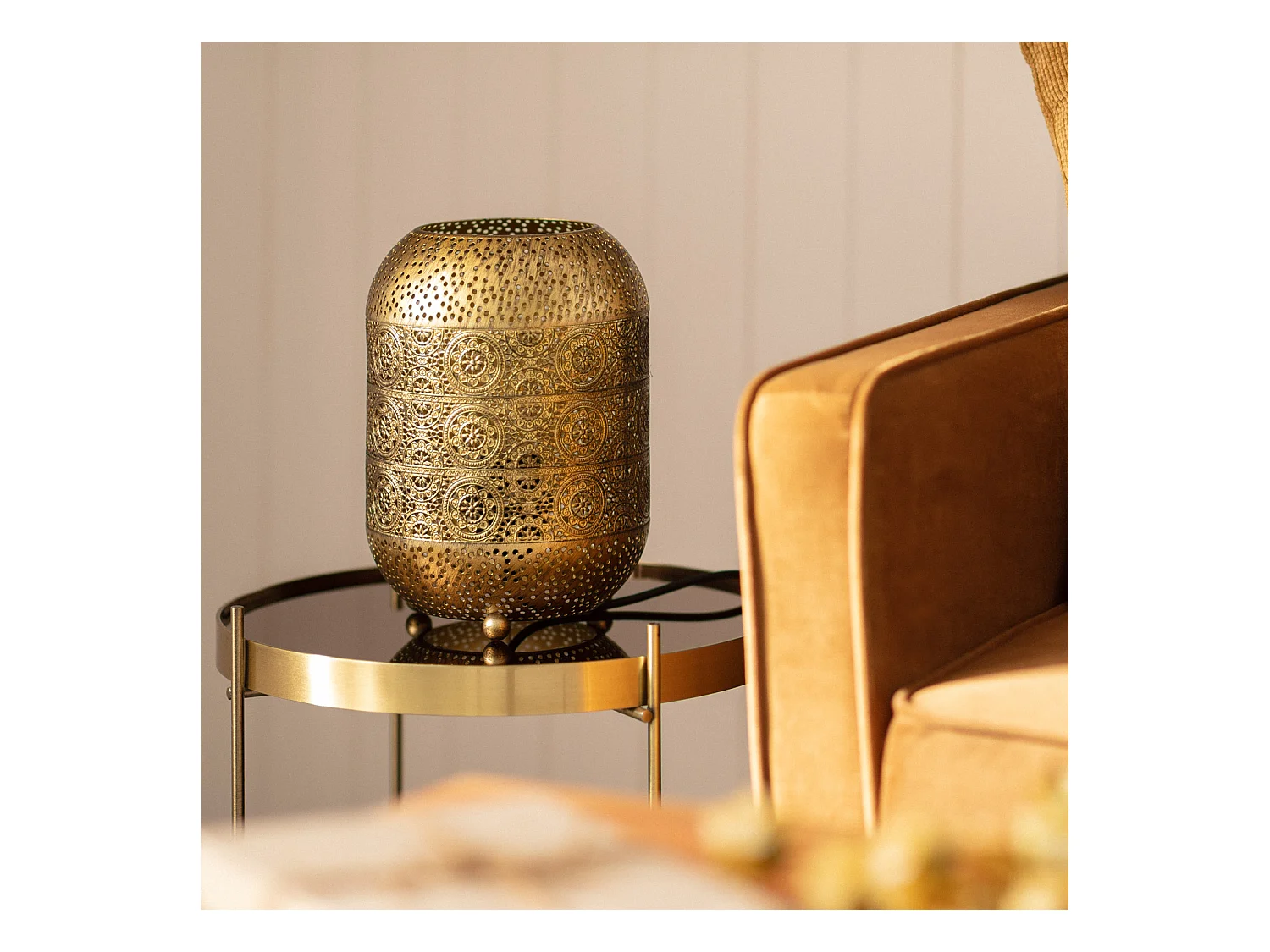 Lampe à Poser Métal Aerba Doré