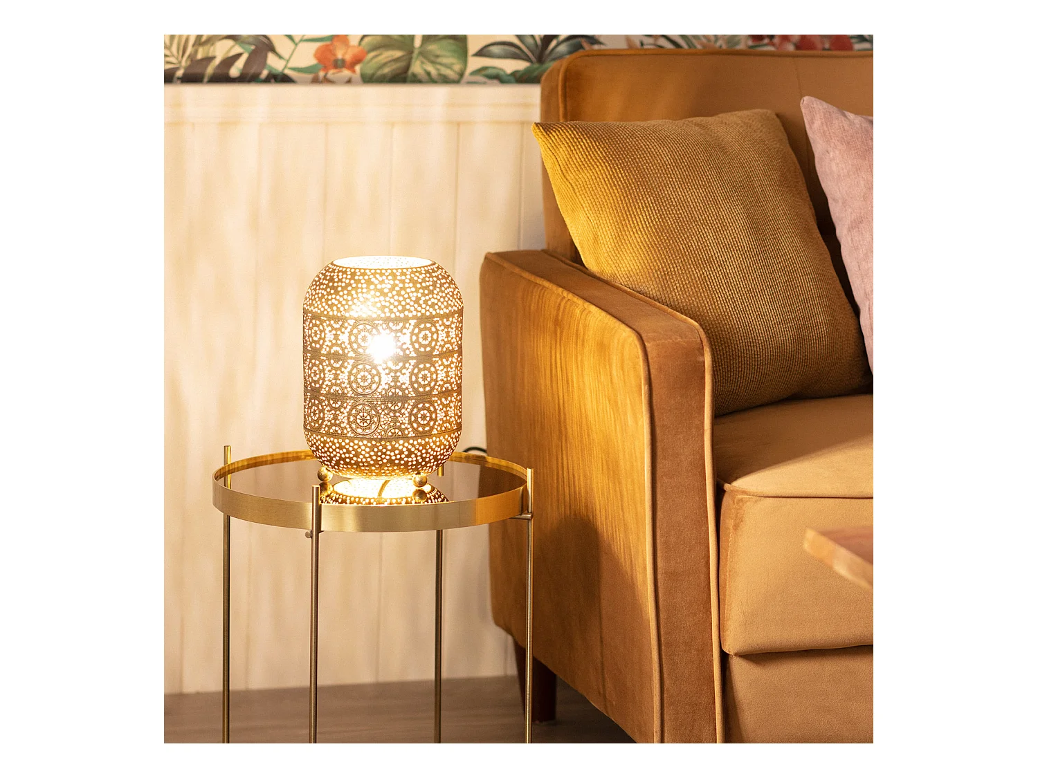 Lampe à Poser Métal Aerba Doré