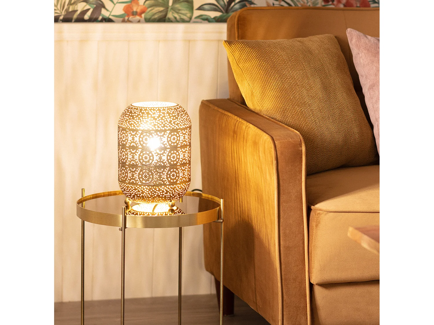 Lampe à Poser Métal Aerba Doré