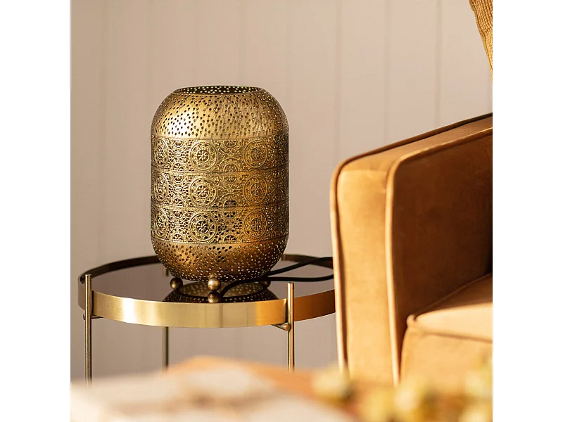 Lampe à Poser Métal Aerba Doré