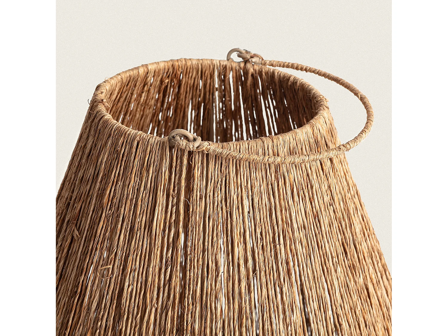 Lampe à Poser Jute Tuareg Couleur Naturelle avec télécommande