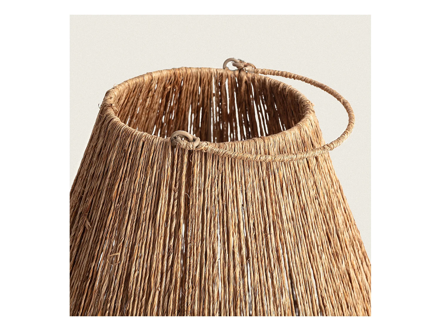 Lámpara de Mesa Yute Tuareg Color Natural con Control Remoto