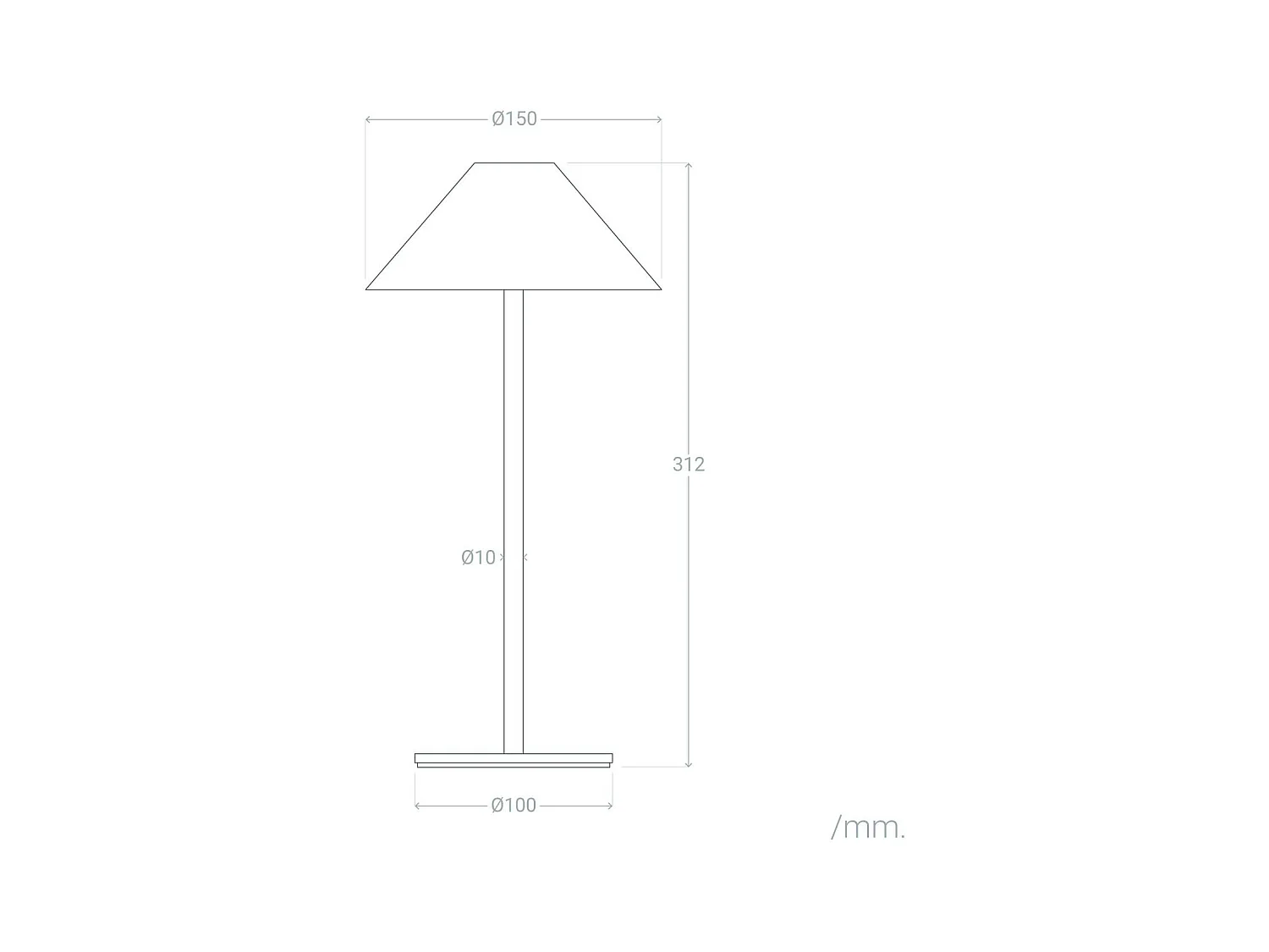 Lámpara de Mesa LED Portátil para Exterior con Batería USB Recargable Kivuli Negro