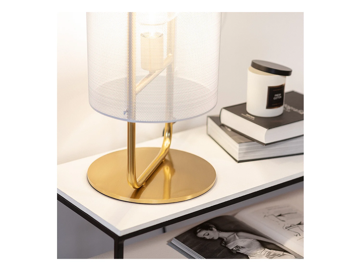 Lampe à Poser Métal Ansa Doré