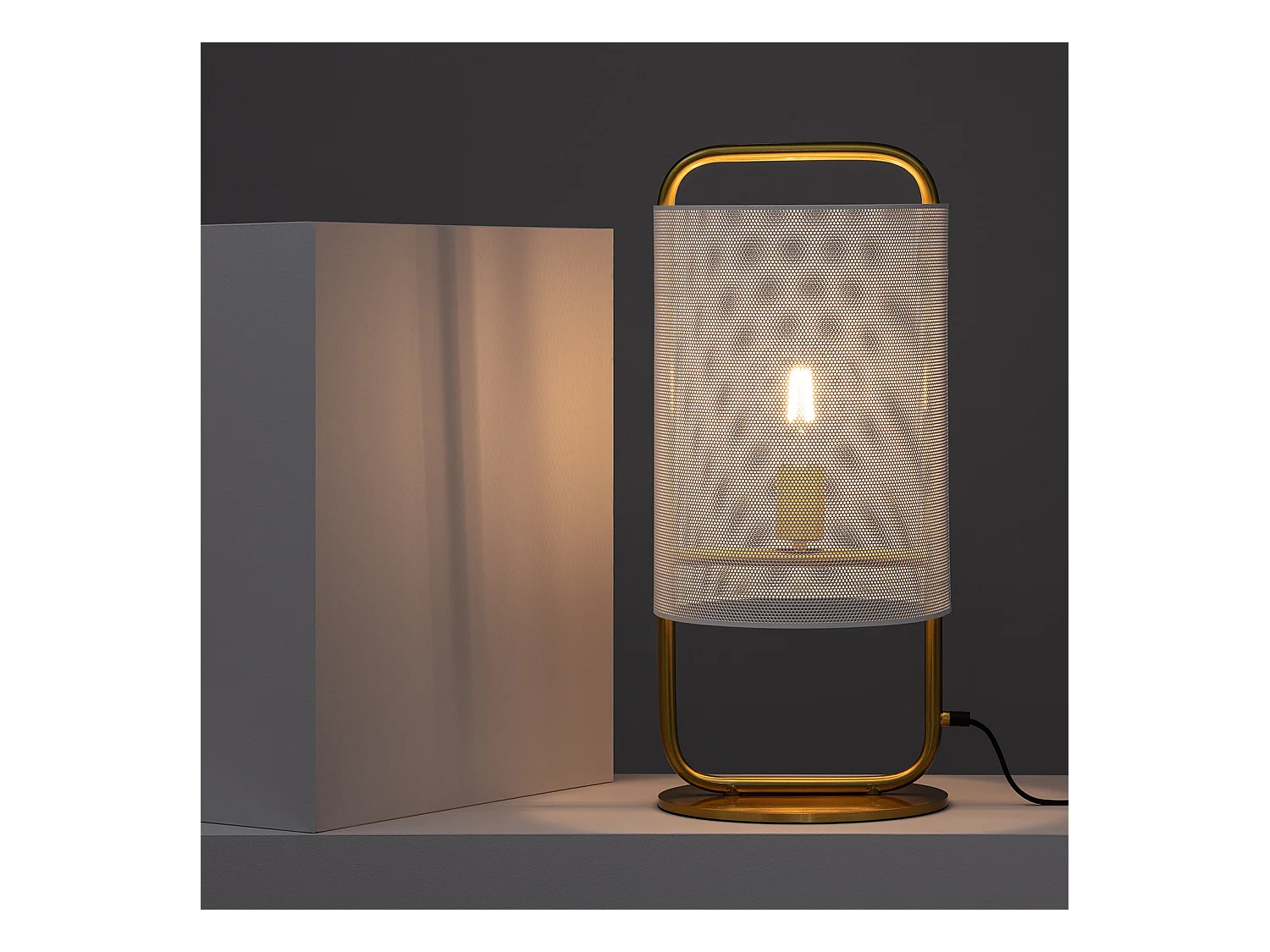 Lampe à Poser Métal Ansa Doré