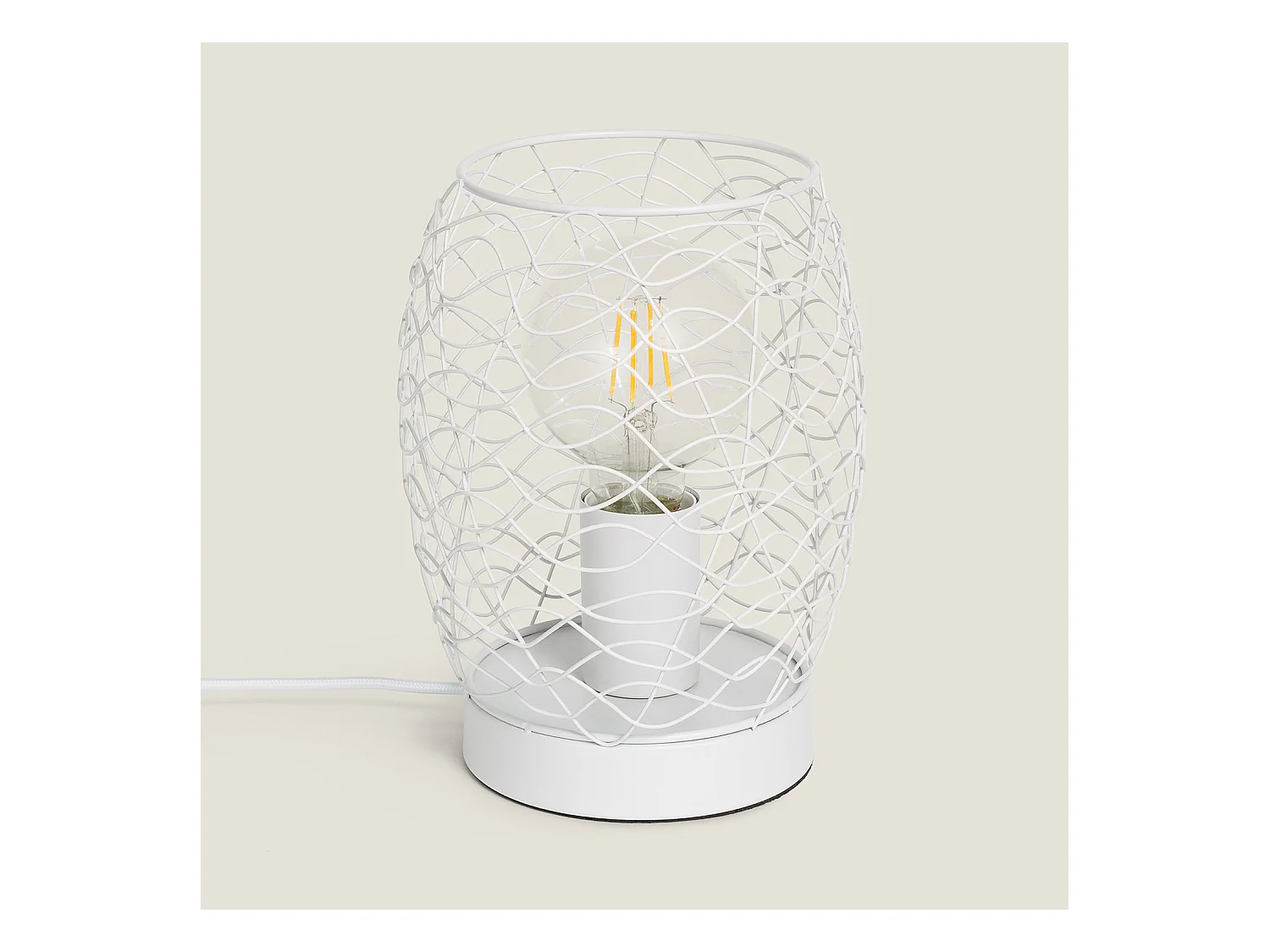 Lámpara de Mesa de Metal Winbi Blanco