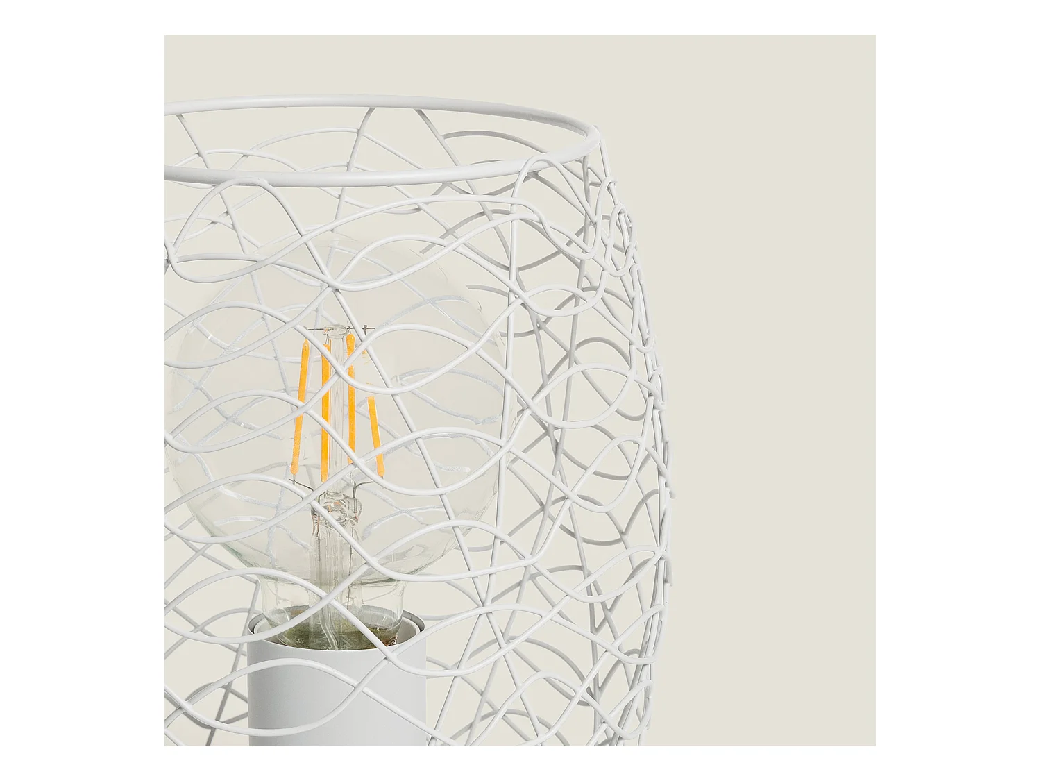 Lámpara de Mesa de Metal Winbi Blanco