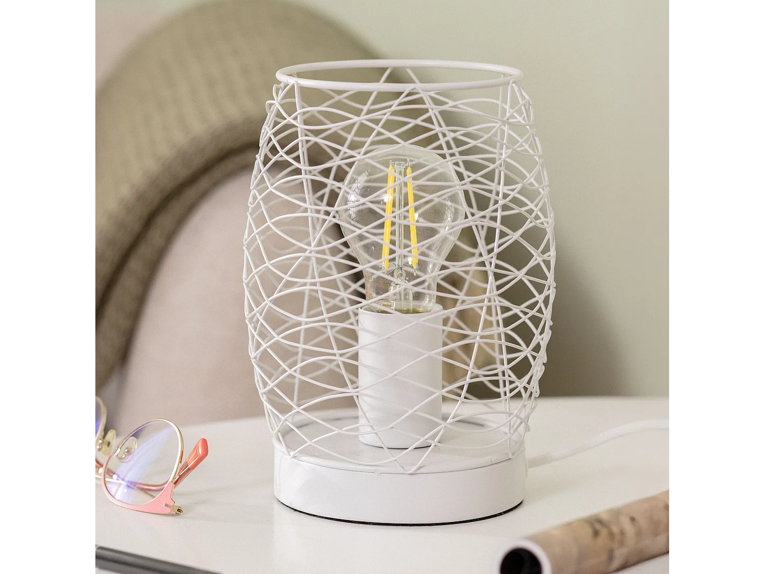 Lampe à Poser Aluminium Winbi Blanc