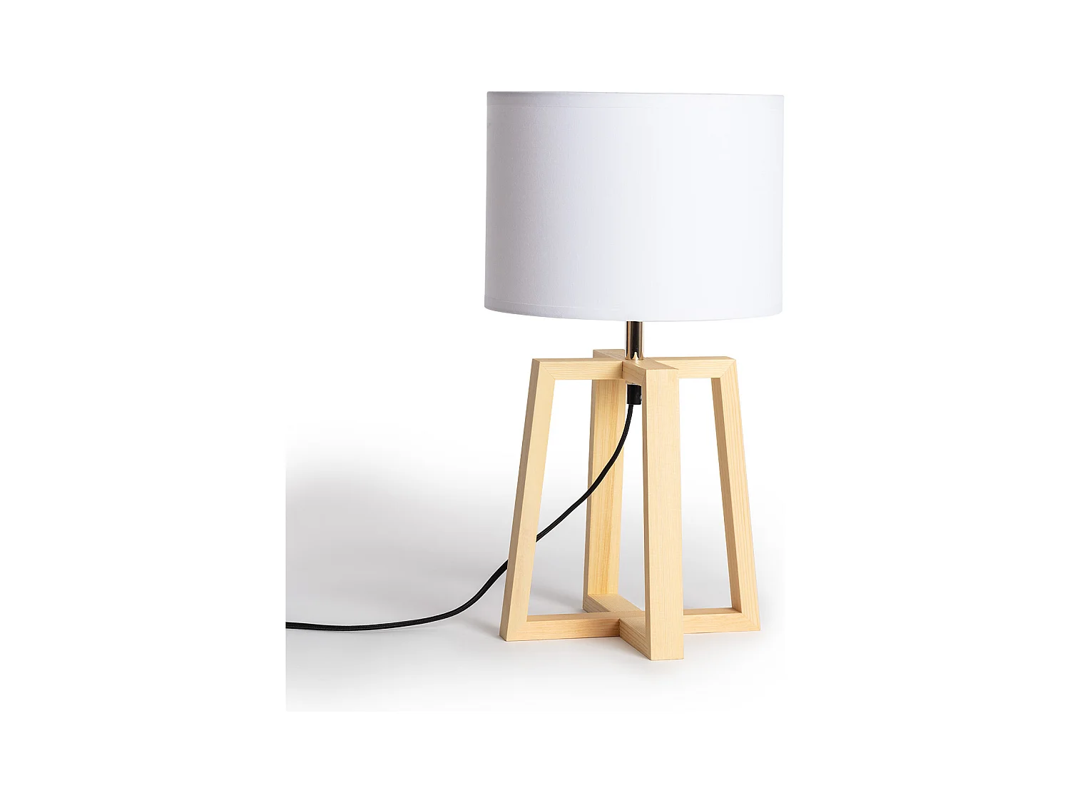 Lampe à Poser Bois Korsade Blanc