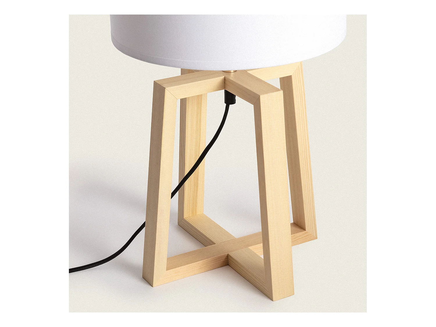 Lampe à Poser Bois Korsade Blanc