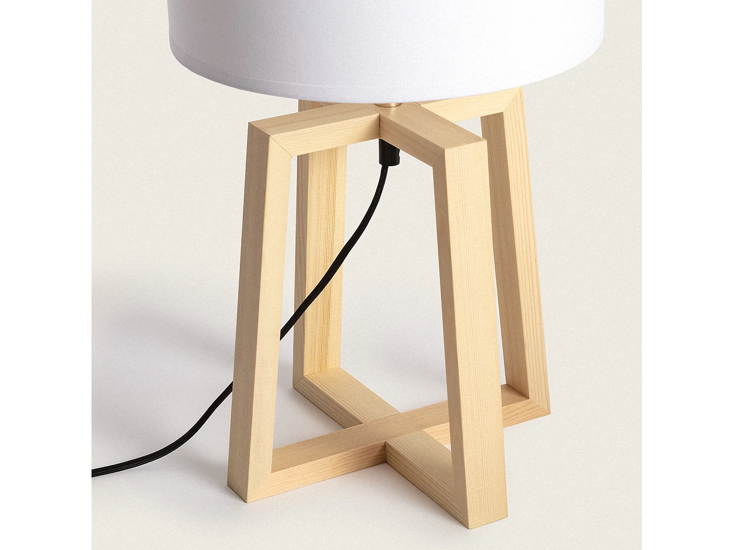 Lampe à Poser Bois Korsade Blanc