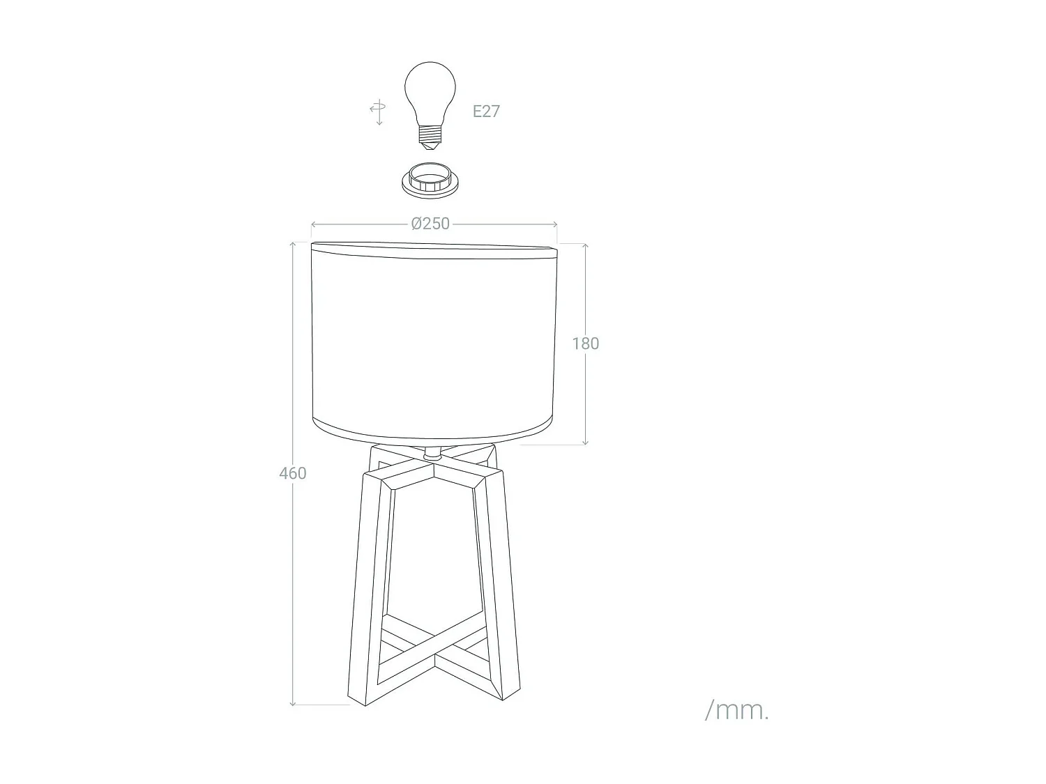 Lampe à Poser Bois Korsade Blanc