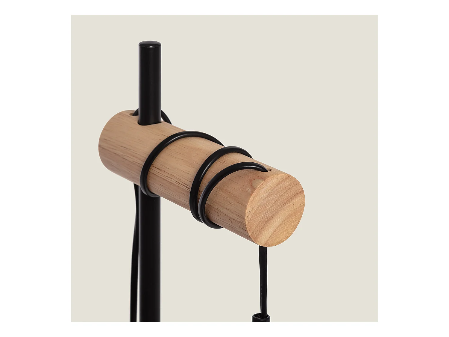 Lámpara de Mesa de Metal WiFi con Regulador Monah Negro